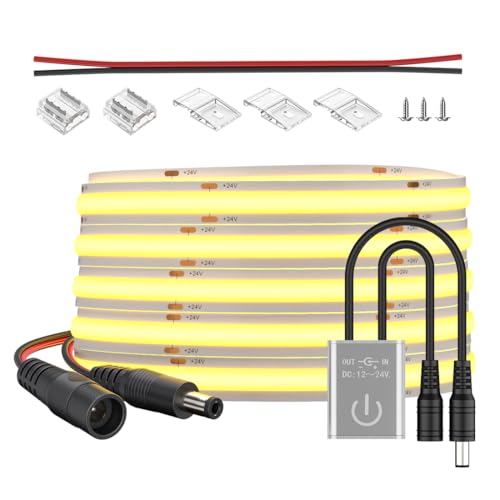 Tira LED BTF-LIGHTING COB 14W/m 5m Luz Cálida 3000K miniatura 1