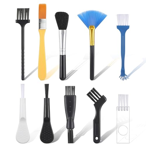XLIUAX Juego de 10 cepillos antiestáticos de limpieza, teclado electrónico, cepillo antiestático, juego de limpieza portátil para teclado, portátil, placa de circuito, placas base, PC