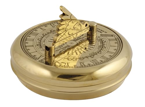 Reloj de sol de latón Nauticalia instrumento náutico antiguo de sobremesa 2