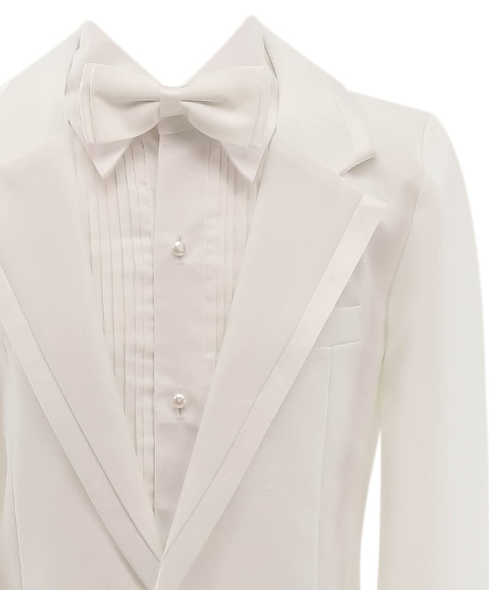 Traje de esmoquin para bebé, niño, 5 piezas, conjunto de bautizo y comunión