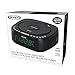 Jensen Modern Home Audio CD Player Tabletop Stereo Dual Alarm Clock Digital FM Radio | Top-Loading CD/MP3/WMA Discs Player | USB Charging Port 2.1A | Headphone Jack | 0.9 Display Green LED