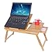 Produktbild SONGMICS Laptoptisch Notebooktisch Betttisch Lapdesks für Lesen oder Frühstücks und Zeichentisch Laptops höhenverstellbar Faltbare 55 x 35 x 29 cm LLD002