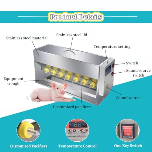 Alimentador automático de leche con simulación de voz de siembra y protección antiquemaduras 8