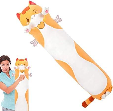 Mgichoom Cats Plush Pillow,Hugging Doll Cushion,Long Cat Plush Pillow Cat Pillow Stuffed Animal Kawaii Soft Plush Toy Portable Stuffed Animal Toy Cuddle Cushion For Sofa Bed Home Decor 50cm