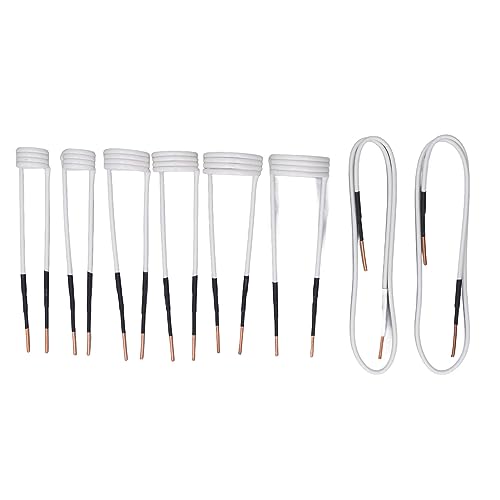 8-teiliges Induktionsheizspulen Werkzeugset Bolzenentfernung mit 2,5 mm Messingkern hitzebeständig 4 Typen Set inkl. Aufbewahrungsbox für Schraubenlösen