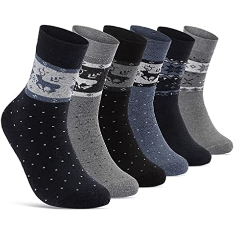 sockenkauf24 6 or 12 Pairs Thermal Socks Women Cotton Terry Cloth Winter Socks (6-8, 6 Pairs | Color mix) Cover