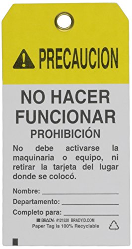 Plaque de consignation Mex Lockout Brady 121520 B853 format 5,75 x 3
