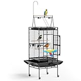 HOBBYZOO Vogelkäfig mit Spielplatz Oben, vogelkäfig groß mit...