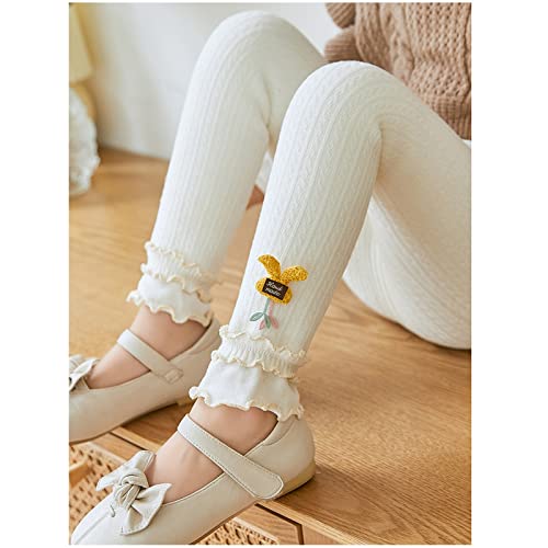 Toddler Girls Winter Warm Fleece Lined Leggings Baby Cotton Thick Thermal Knits Tights Cute Ruffle Ankle Girls2