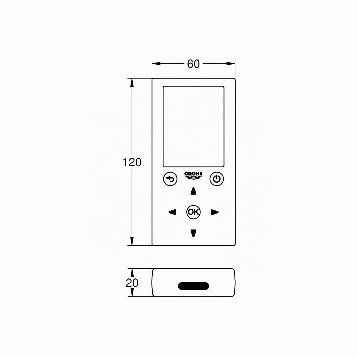 GROHE Fernbedienung (Original Ersatzteil, Langlebig, Robust, Herstellergarantie: 5 Jahre), 36407001