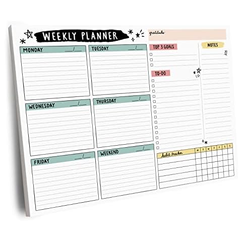 Weekly Planner Notepad Cover
