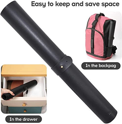 Image of Mouse Pad, Desk Mat, Large Leather Desk Pad, PU pad Waterproof Mouse Pad for Laptop, Office Table Protector Blotter Best Gifts (60 x 30 cm, Black)