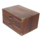 Baúl de almacenamiento con cajones: ya sea que necesite guardar importantes, mantener sus joyas organizadas o mantener su escritorio ordenado, este baúl de almacenamiento con cajones de madera es la , almacenamiento de escritorio con cajones