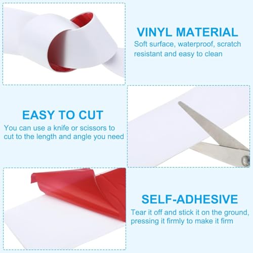Profilé de transition autocollant gris de 76 mm pour couvrir les joints sans percer