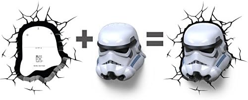 3D Light FX 50028 Star Wars Stormtrooper 3D Deco Light, Plastic, White/Blue/Black