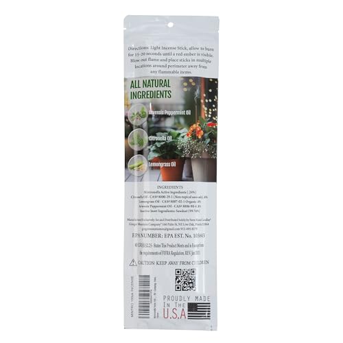 Farm Raised Candles Mintronella Citronella & Peppermint Mosquito Repellent Incense Sticks – 100 Pack – USA‑Made Natural Bug & Insect Repellent – Outdoor Camping, Patio Decor – No‑See‑Um & Gnats, Fly's