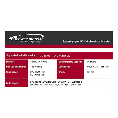image for Vinpower Digital Digital LG HLDS Internal SATA 24x Super Multi with M-