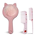 ❤ Regalo perfecto: este conjunto de lindos mini cepillo pelo antitirones niña es un regalo de cumpleaños o un regalo de fiesta para sus niñas. Es un cepillo para el cabello diario lindo, brillante y práctico. Recibirás 1* Shiny cepillo pelo antitirones niña, 1* Peine portátil para el cabello, 1* Peine de cola de rata rosa.