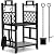 INNO STAGE Firewood Rack Fireplce Firepit Tools Set Double Layer Iron Wood Log Holder for Fire Place Outdoor Indoor Accessories-Brush, Shovel, Tong, Hook