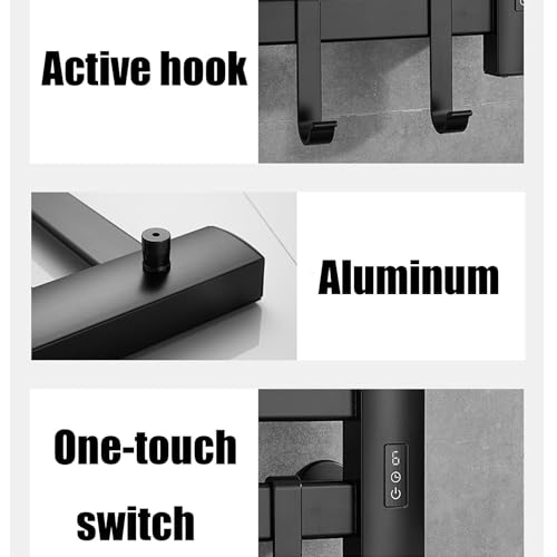 Porte-serviettes chauffant à température constante en aluminium compact