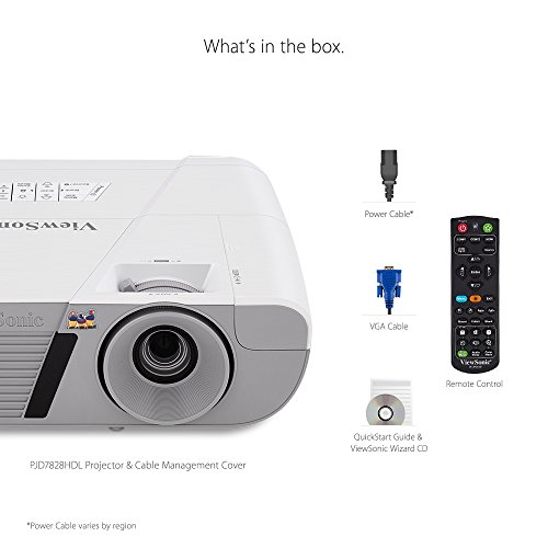 Viewsonic 3200 Lumens Full Hd 1080P Shorter Throw Home Theater Projector With 3D Dlp And Hdmi, Stream Netflix With Dongle (Pjd7828Hdl) #TOP5