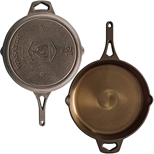 Backcountry Iron 12 Inch Smooth Wasatch Pre-Seasoned Round Cast Iron Skillet #TOP2