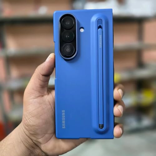 Image of Magnetic Original for Samsung Galaxy Z Fold 7 Case /Cover with S Pen | 360 Full Protection Cover | Slim Matte Hard Back Case | Premium Shockproof Design Durable, Ultraslim (Blue)