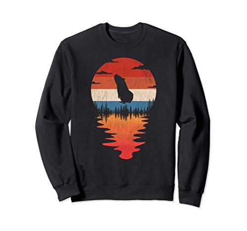 Cool Guinea Pig Retro Vintage Sunset Style Sudadera