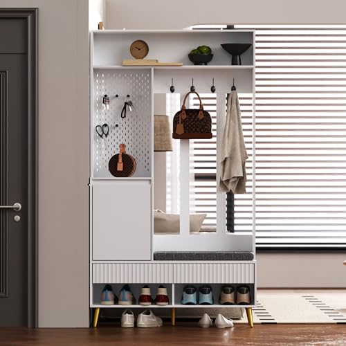 Merax Flurgarderobe Garderobenschrank Flur, Garderobe mit...