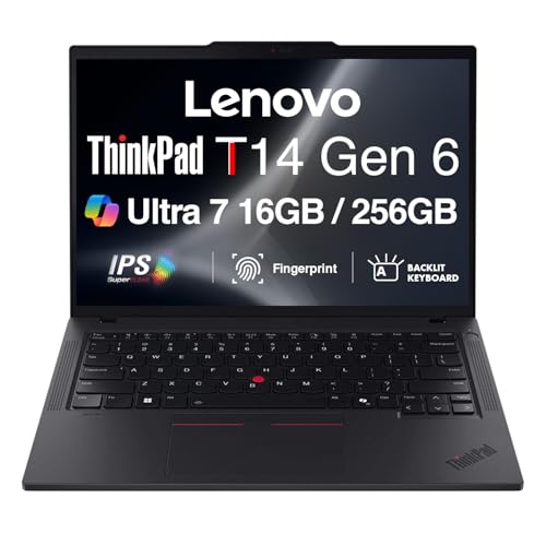 Lenovo ThinkPad T14 Gen 6 Copilot+ AI �r�W�l�X �m�[�g�p�\�R�� 14�C���` IPS FHD+ �f�B�X�v���C (Intel Ultra 7-255U�A16GB DDR5�A256GB PCIe SSD�A�o�b�N���C�g�t��KB