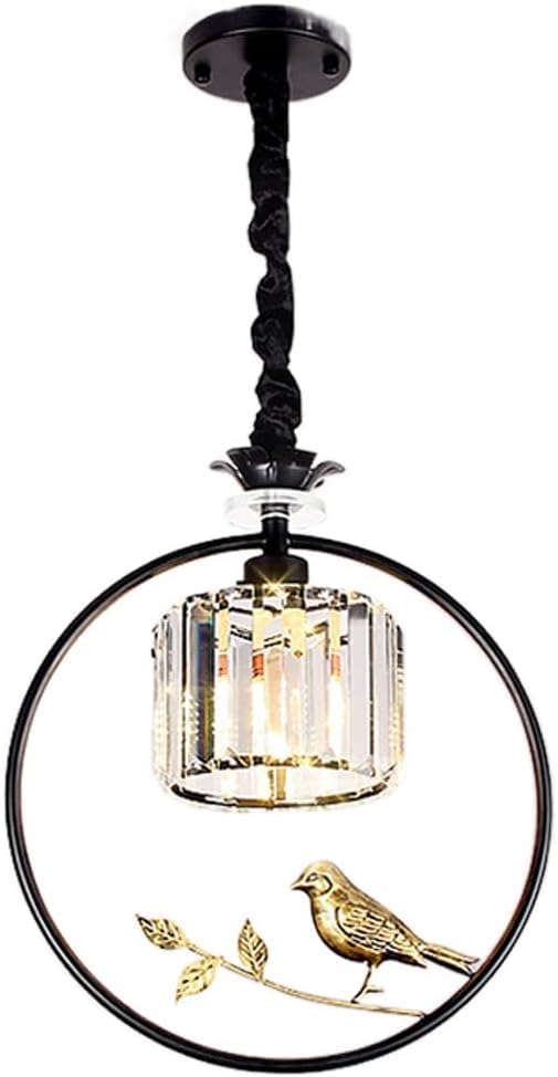 Suspension en cristal doré moderne 1 lumière réglable pour îlot cuisine et salle à manger