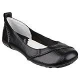 Dessus en cuir. Hush Puppies Janessa - Ballerines en Cuir - Femme (43 FR) (Noir)