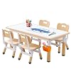 Toddler Table and Chair Set Kids Table and Chair Set Adjustable Kids Table Non Slip Table LegsOrganizer Graffiti Desktop Suitable for Kids Table and Chairs Ages 3 12