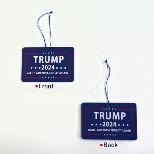 Image of Trump Car Air Freshener - New Car Smell, Long Lasting, 10pcs Flag (MAGA)
