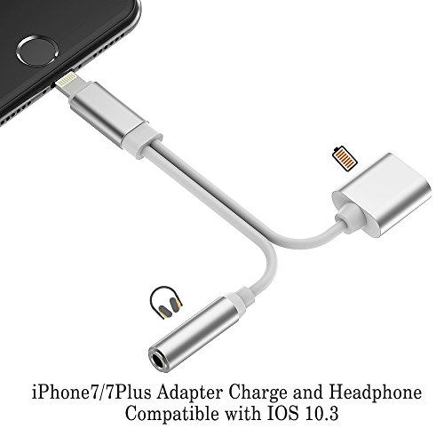 B. chenc014 iPhone 7/7 Plus Adapter, iPhone 7 Accessories 2 in 1 Lightning Adapter Cable Charge and Headphone Splitter