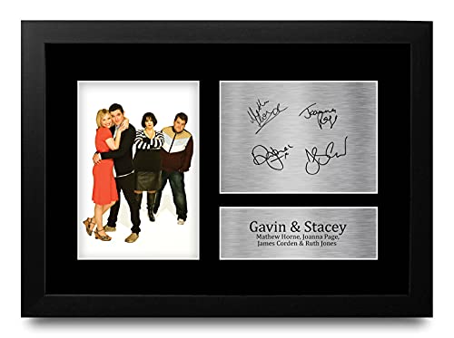 Cadre Photo Gavin & Stacey Autographe Imprimé Décoration Salon Idéale pour Soirée Télévision