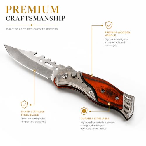 Image of Kitchen Utility Knife with Wooden Handle
