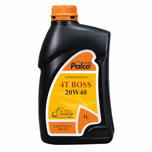Image of PALCO 4T Boss 20W40 Bike Engine Oil, 1L (Pack of 1) Multigrade Synthetic Technology 4 Stroke Engine Oil for Bikes - API SJ JASO MA2 Certified