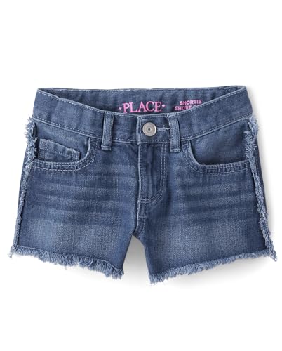 Image of The Children's Place Girls Denim Shortie Shorts