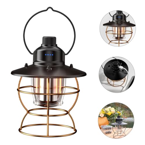 Lampe camping LED rechargeable vintage portable multifonction avec port USB