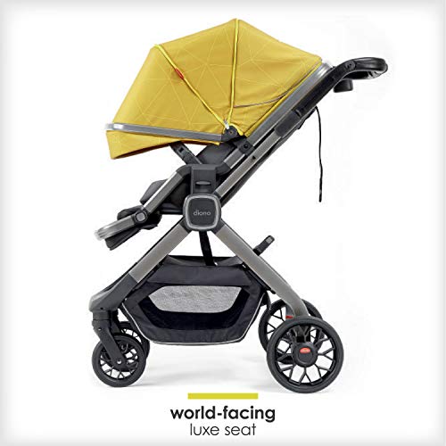 Image of Diono Quantum2 3-in-1 Multi-Mode Stroller for Baby, Infant, Toddler Stroller, Car Seat Compatible, Adaptors Included, Compact Fold, XL Storage Basket, Copper Hive
