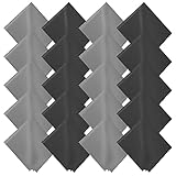 20 Stück Mikrofaser Reinigungstücher YUTOU 15 x 18 cm Mikrofaser Brillenputztuch, Brillenputztuch Microfaser, Mikrofasertücher, für Schmuck Kameras Handys Bildschirm Reinigung(Schwarz/Grau)