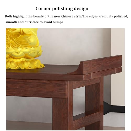Autel bouddhiste de temple chinois avec tiroir table d'offrande - 5
