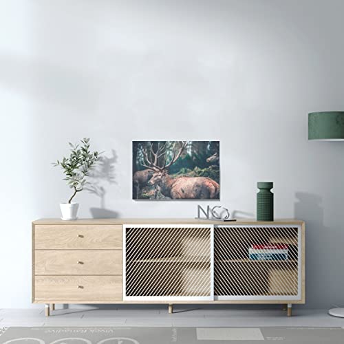 Tableau cerf en gros plan toile imprimée déco murale