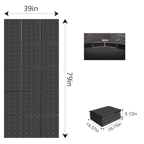 Tapis de course antidérapant 6mm et tapis de marche grand format pour protection sol moquette - 3