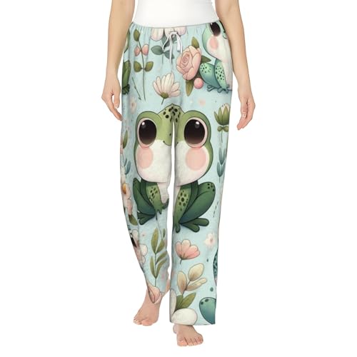 Pantalon de pyjama en polaire pour femme, bas de nuit en flanelle chaud et confortable