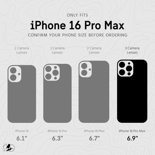 Pelican Shield iPhone 16 Pro Max Case [Compatible with MagSafe] Rugged Phone Case w/ 21ft Military-Grade Drop Protection - Heavy Duty Phone Cover w/Belt Clip Holster for iPhone 16 Pro Max - Carbon