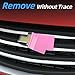 Lypumso Auto Emblem Vinyl Wrap Kit, 6PCS Pink Carbon Fiber Compatible with Chevy Bowtie Logo Stickers, Cut Your-Own Universal Vehicle Emblem Overlay DIY Decals (12Inches x 4Inches)