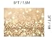 BELECO 5x3ft Fabric Bokeh Backdrop Golden Glitter Backdrop Holiday Twinkle Lights Glitter Background Abstract Gold Sequin Spot Photography Backdrop Birthday Party Photoshoot Kids Baby Photo Props