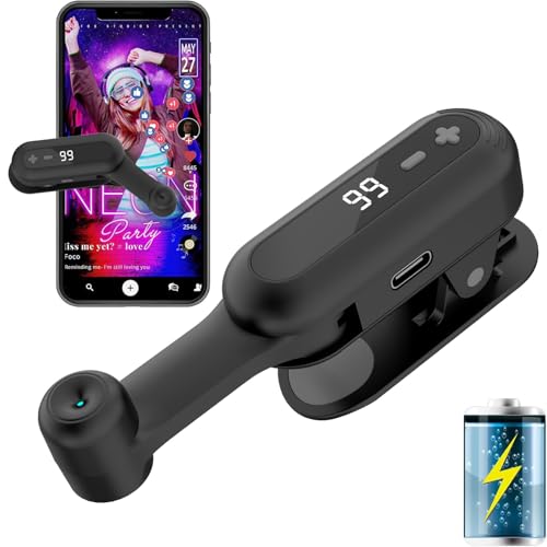 Portable Auto Clicker for iPhone iPad Android Built-in Battery with Strong Battery Life Hands-Free Silent Operation Handy, Auto Tapper for Tiktok Live，Gaming,Likes & Reward Tasks (Black)